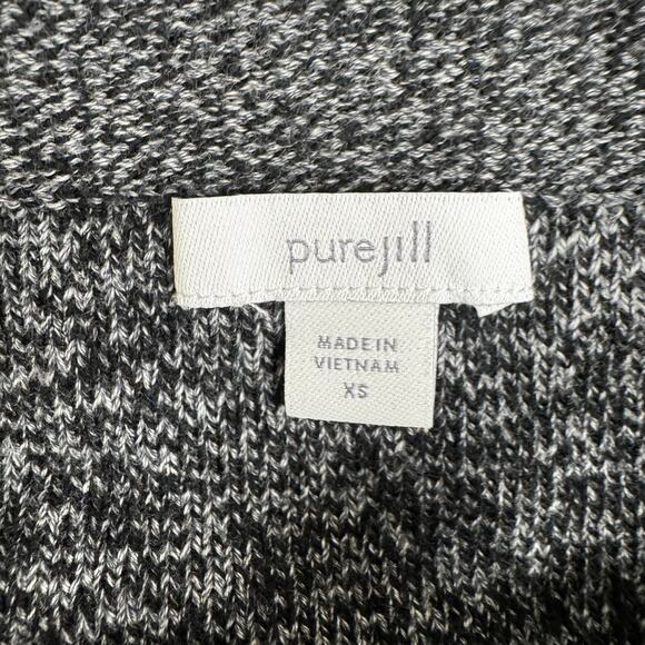 Pure Jill Pull On Knit Pencil Skirt Heathered Gray Size XS Cotton Nylon Straight - Picture 4 of 6